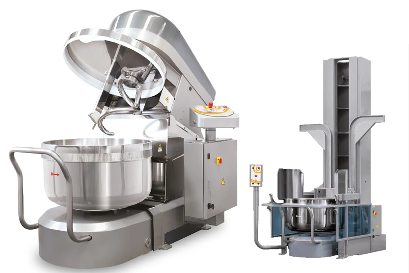 Removable bowl spiral mixers